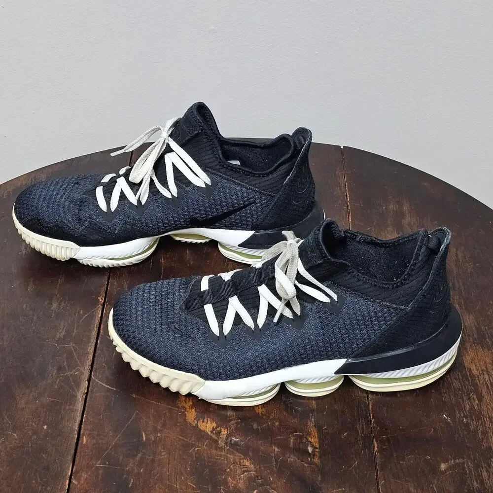Nike AIR Lebron James 16 Low Black Python Volt Green White CI2668 004 sz 11.5